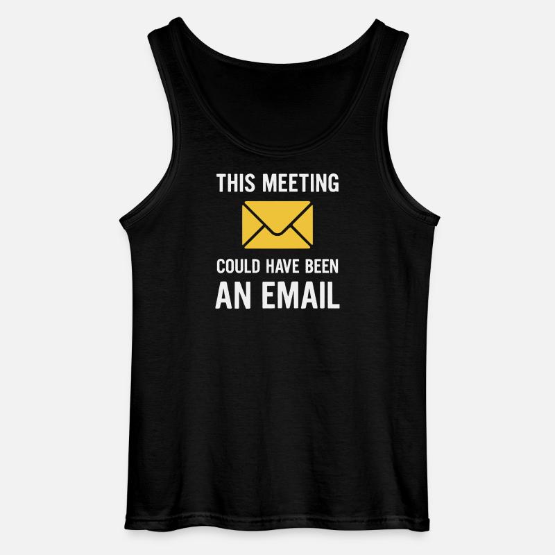 Meeting oder E-Mail - Gildan Männer Tank Top - Schwarz