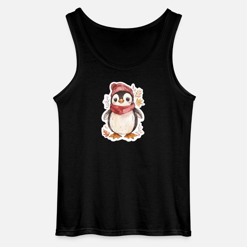Pinguin - Gildan Männer Tank Top - Schwarz