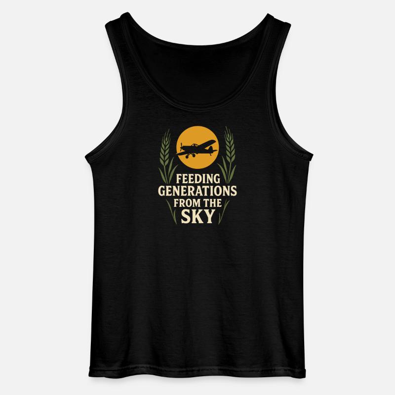 Ländliche Luftfahrt Landwirtschaft Pilotgeschenk - Gildan Männer Tank Top - Schwarz