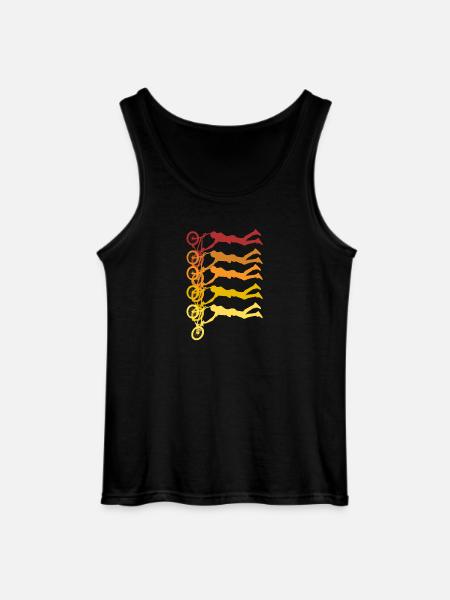 Farbige Radfahrer Silhouetten - Gildan Männer Tank Top - Schwarz