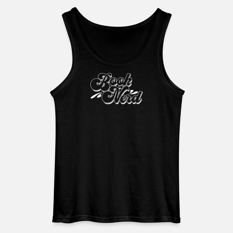 Brook Nerd Script Logo - Gildan Männer Tank Top - Schwarz