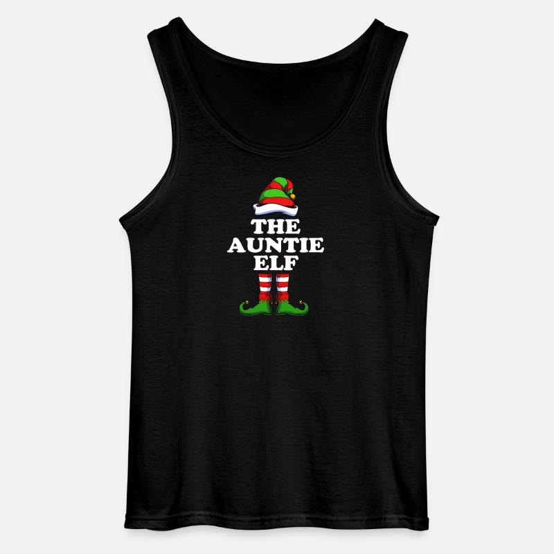 Tante Elfe Elf Weihnachtsgeschenk - Gildan Männer Tank Top - Schwarz