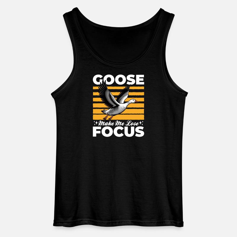 Funny Bird Goose - Gildan Männer Tank Top - Schwarz