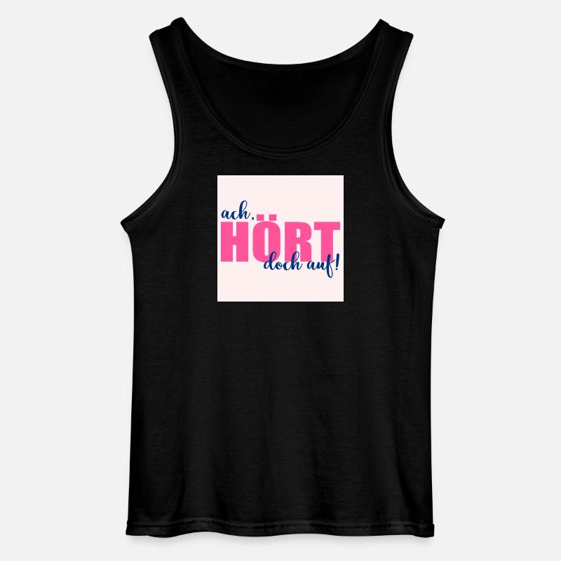AUFHÖREN SPRÜCHE - Gildan Männer Tank Top - Schwarz