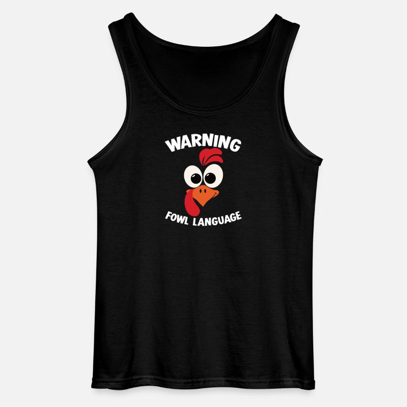 Warning_-_Fowl_Language_1 - Gildan Männer Tank Top - Schwarz
