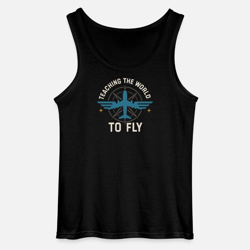 Fluglehrer Cfi Pilot Luftfahrtlehrer - Gildan Männer Tank Top - Schwarz