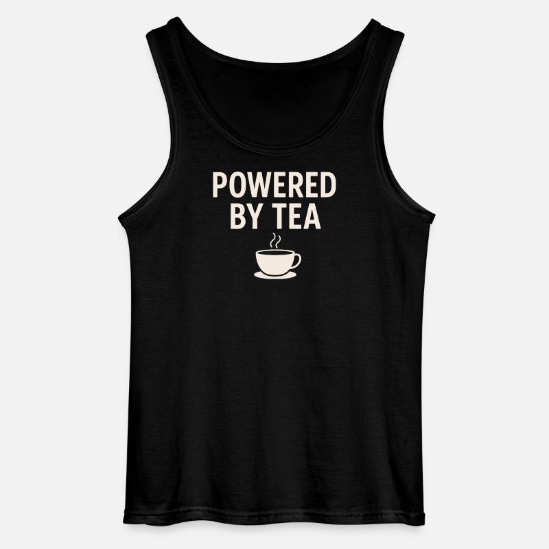 Powered by Tea Becher - Gildan Männer Tank Top - Schwarz