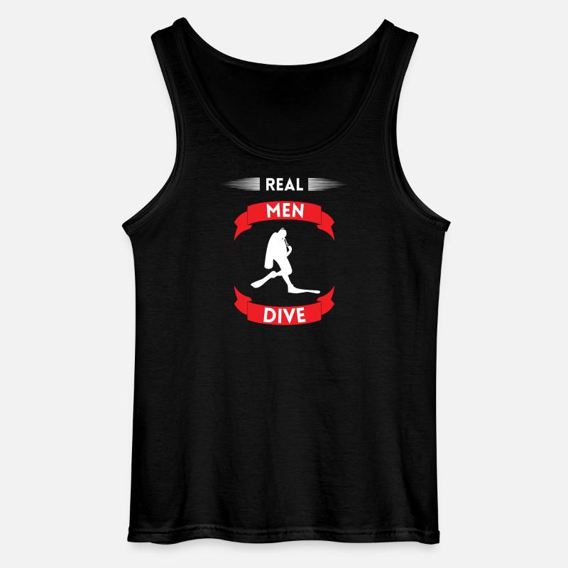 Tauchen echte Männer - Gildan Männer Tank Top - Schwarz