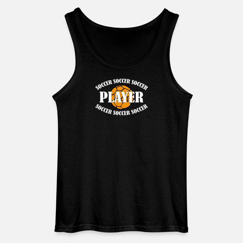 SOCCER PLAYER - Gildan Männer Tank Top - Schwarz