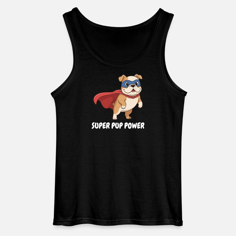 Superhelden Hund Cape - Gildan Männer Tank Top - Schwarz
