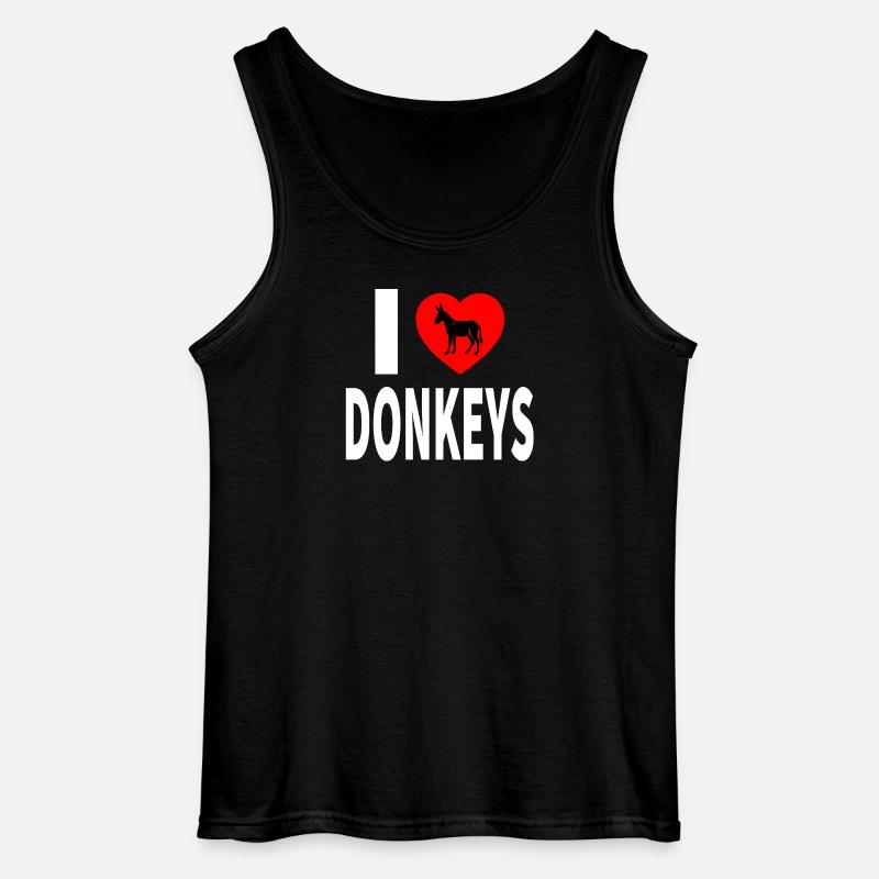 Esel - Gildan Männer Tank Top - Schwarz