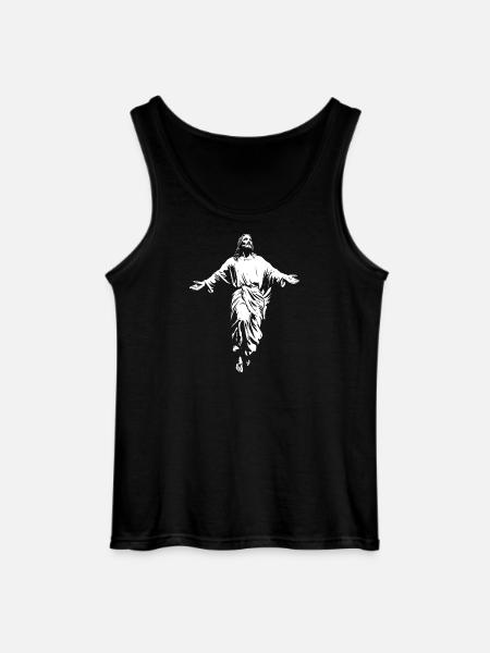 Jesus Christ Christian God - Gildan Men’s Tank Top - black