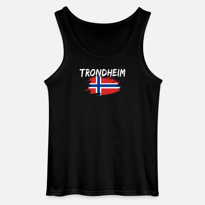 Trondheim Norwegen - Gildan Männer Tank Top - Schwarz