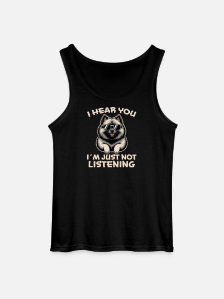 Keeshond Saying Dogs Funny Keeshond Gift - Gildan Men’s Tank Top - black