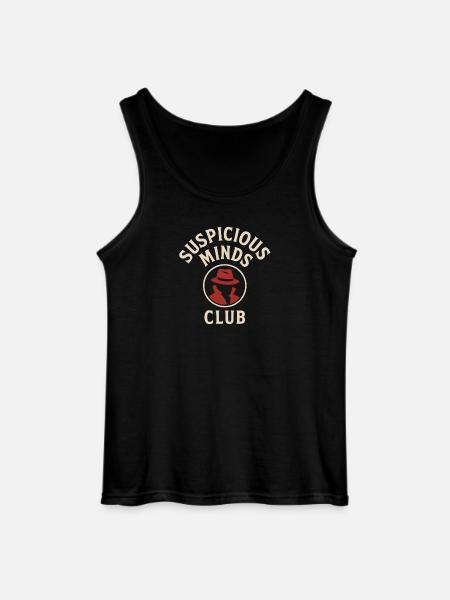 Suspicious Minds Club – Detective Design - Gildan Men’s Tank Top - black