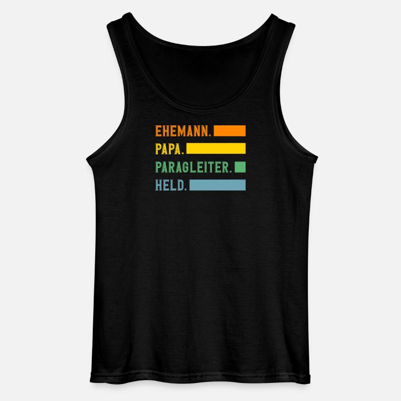 Ehemann Papa Gleitschirm Abenteuer Paragliding - Gildan Männer Tank Top - Schwarz