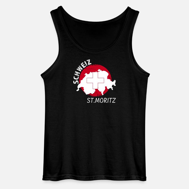 St. Moritz - Gildan Männer Tank Top - Schwarz