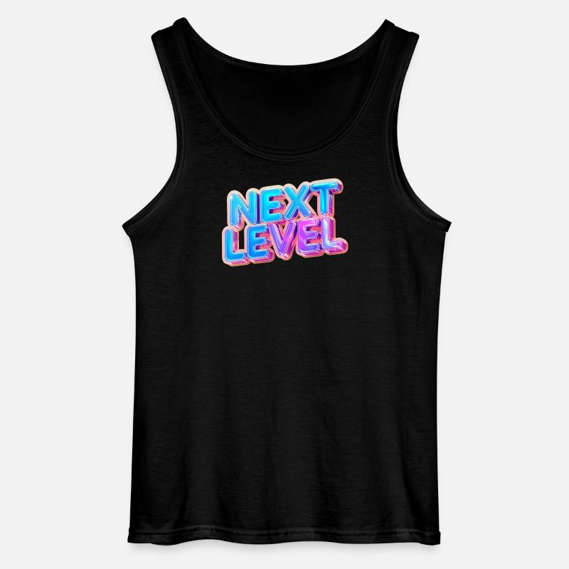 3D-Text der nächsten Stufe – mutiges Verlaufsdesign - Gildan Männer Tank Top - Schwarz
