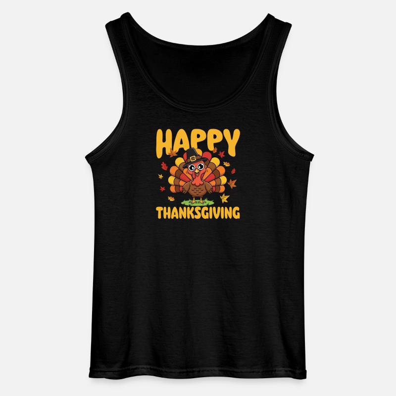 Frohes Thanksgiving Herbst Erntemischung - Gildan Männer Tank Top - Schwarz