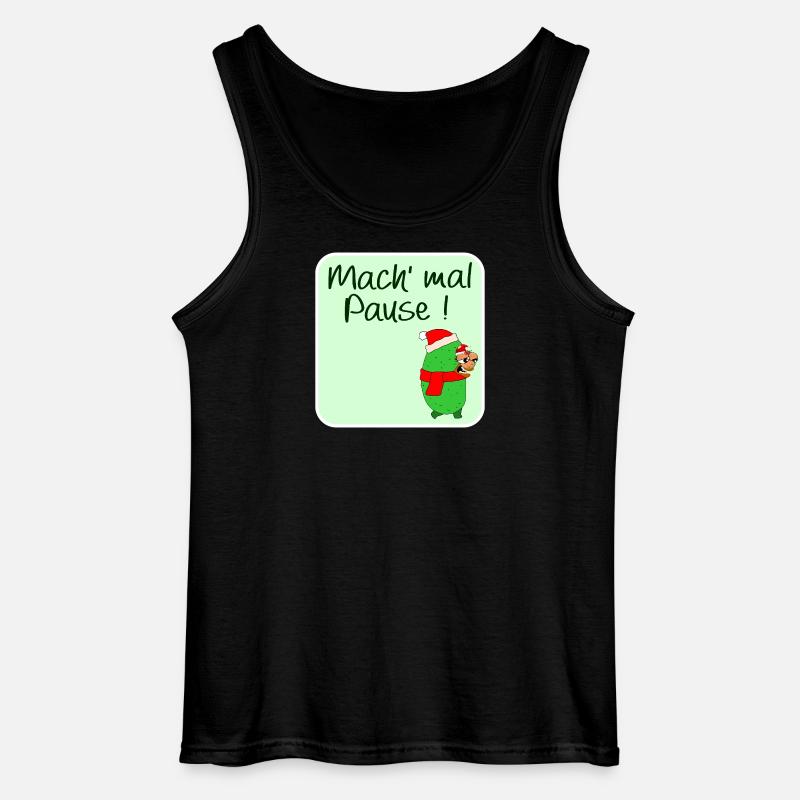 WEIHNACHTSPAUSE GEWÜRZGURKE WEIHNACHTSMANN - Gildan Männer Tank Top - Schwarz