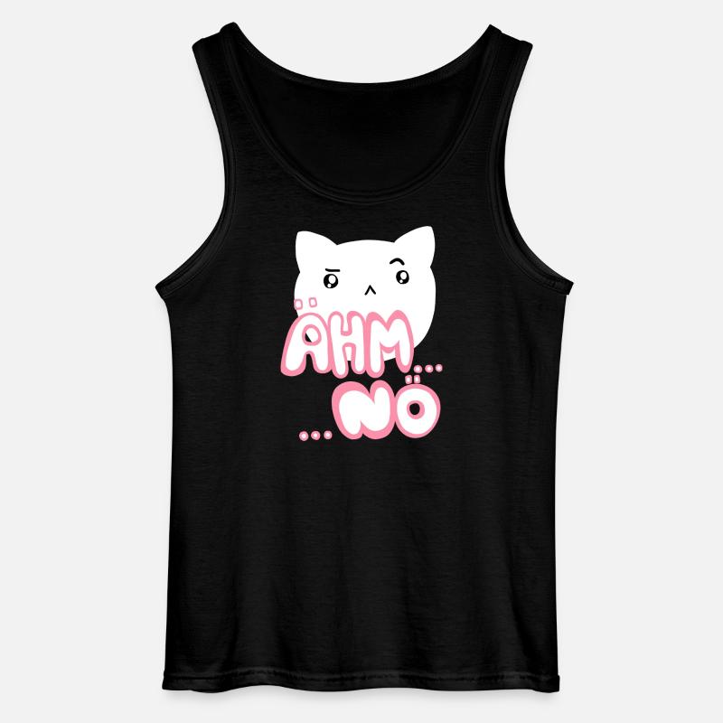 Ähm nö Kawaii Katze rosa - Gildan Männer Tank Top - Schwarz