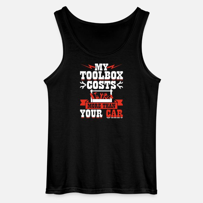 Mechaniker Mechatroniker Schrauber Geschenk - Gildan Männer Tank Top - Schwarz