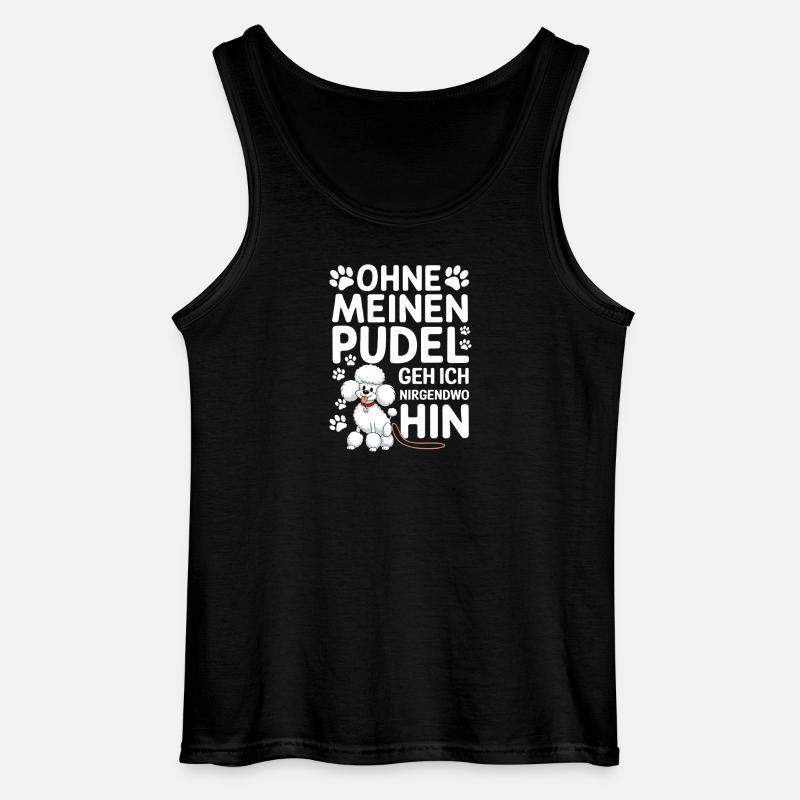 Without my poodle I'm going - Gildan Men’s Tank Top - black