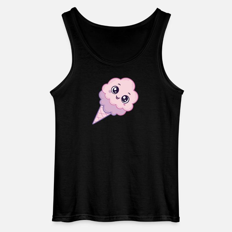Kawaii Eiscreme Wolke Pink - Gildan Männer Tank Top - Schwarz
