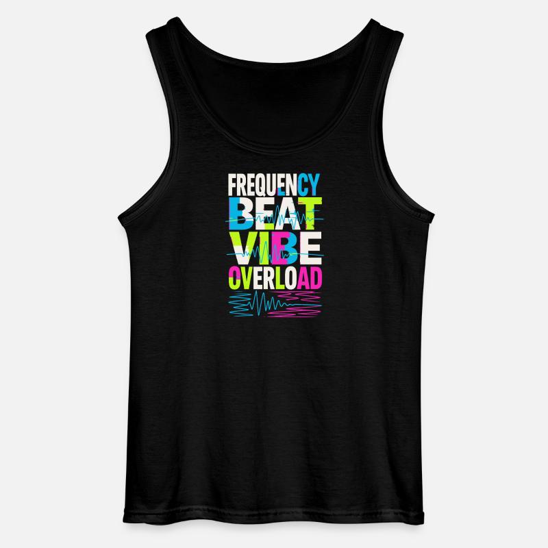 Frequency Beat Vibe Overload Design - Gildan Männer Tank Top - Schwarz