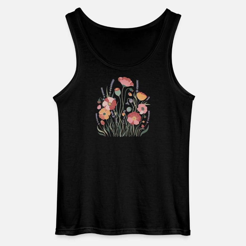 Boho Wildblumen – Blühende Harmonie - Gildan Männer Tank Top - Schwarz