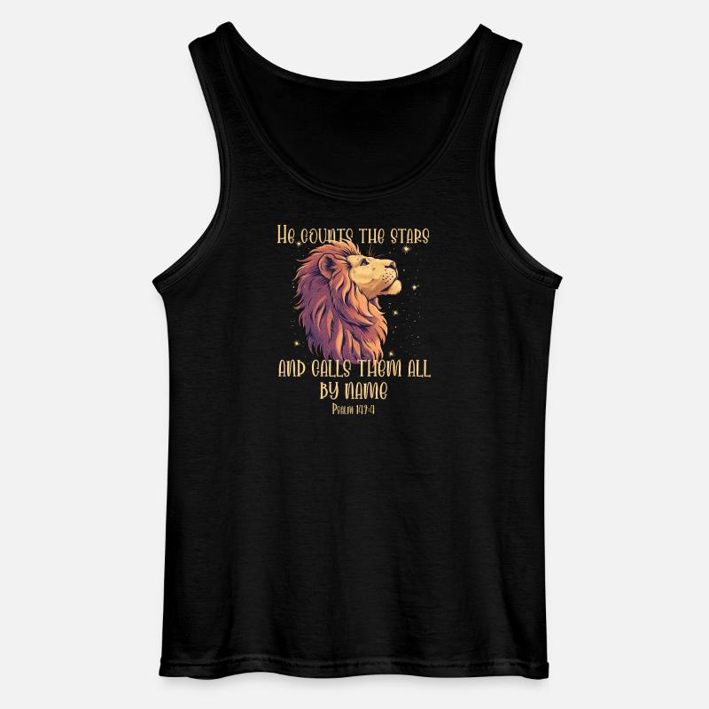 Löwe Bibelvers Christlich - Gildan Männer Tank Top - Schwarz