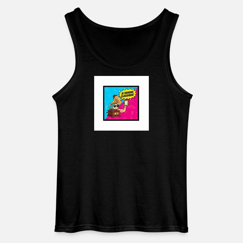 Ich werde zum klassischen Pop-Retro - Gildan Männer Tank Top - Schwarz