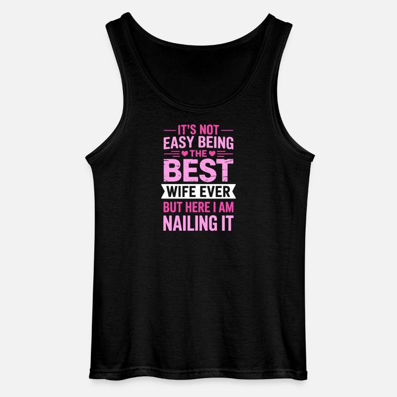 Ehefrau Spruch Ehefrauen Lustiges Ehefrau Geschenk - Gildan Männer Tank Top - Schwarz