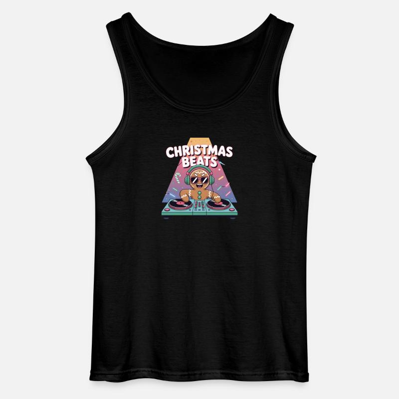 Weihnachtsbeats DJ Lebkuchen - Gildan Männer Tank Top - Schwarz