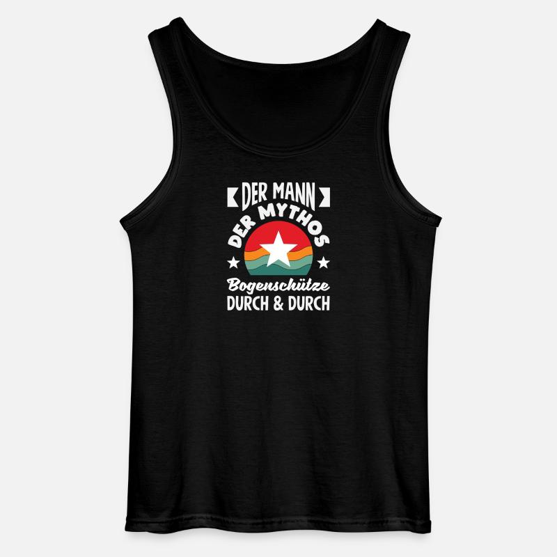 Bogenschießen Bogenschütze Geschenk - Gildan Männer Tank Top - Schwarz