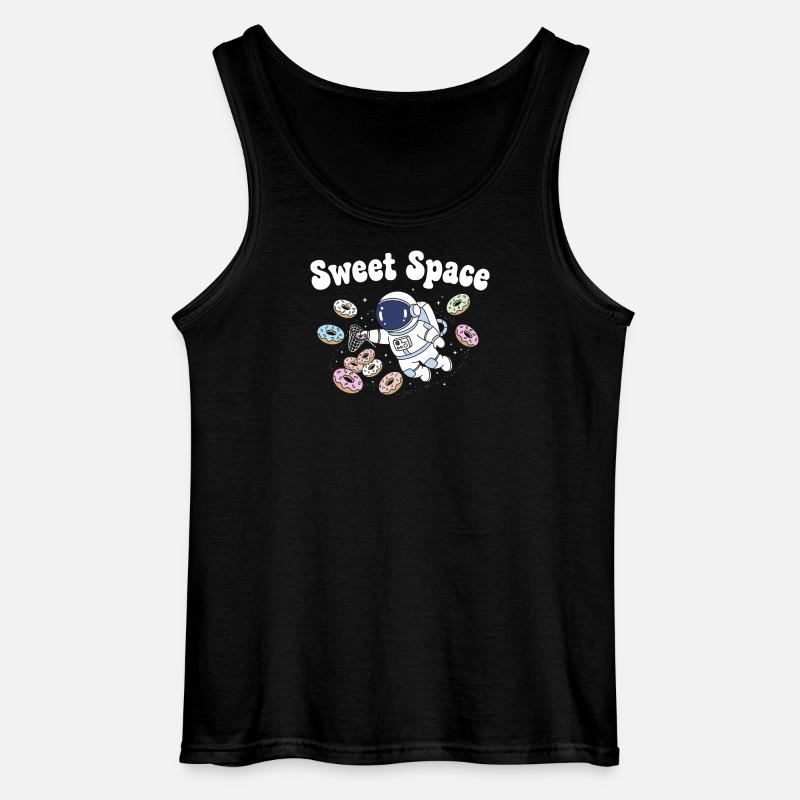 Süße Raumfahrt mit Donuts - Gildan Männer Tank Top - Schwarz