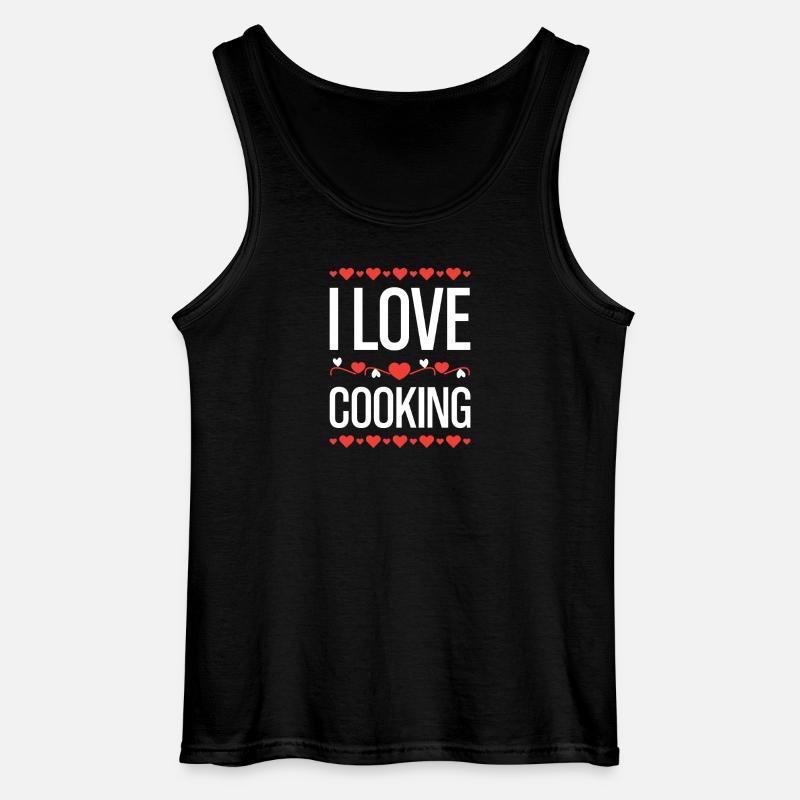 Ich liebe Kochen - Gildan Männer Tank Top - Schwarz