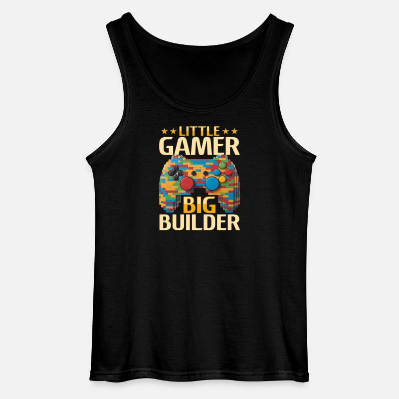 Building Blocks Gamer Gaming Brick Builder - Gildan Männer Tank Top - Schwarz