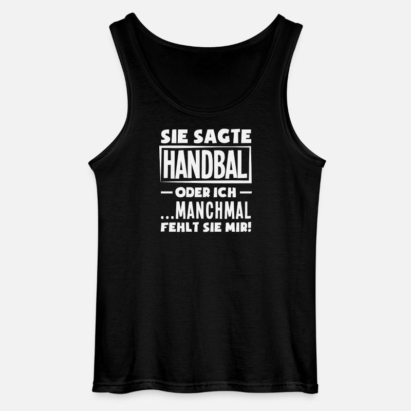 Handball oder ich – manchmal fehlt sie - Gildan Männer Tank Top - Schwarz
