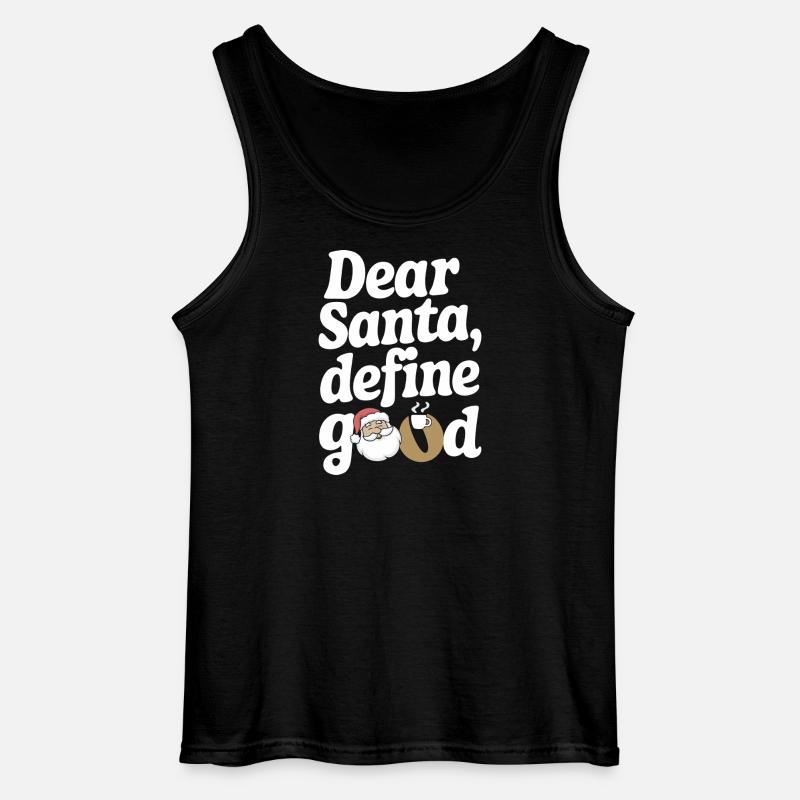 Dear Santa Define Good - Gildan Men’s Tank Top - black