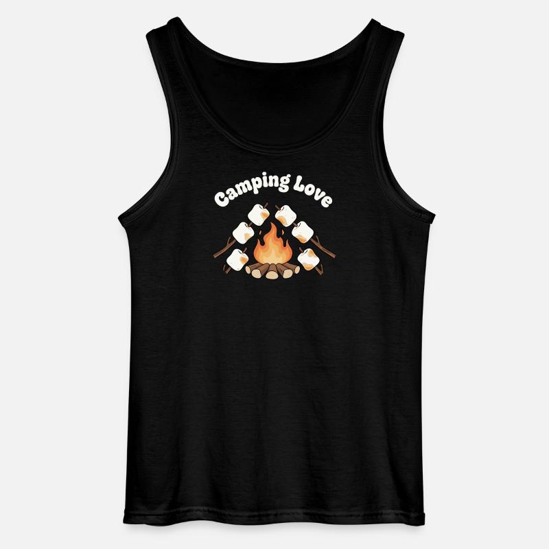 Lagerfeuer Liebe Marshmallows - Gildan Männer Tank Top - Schwarz