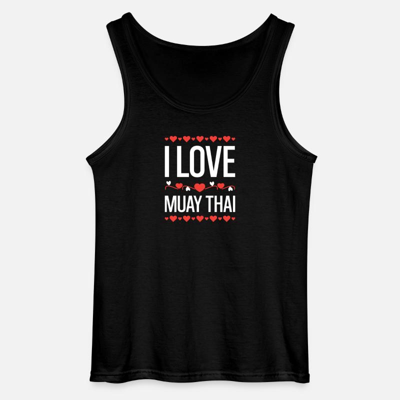 I Love Muay Thai - Gildan Männer Tank Top - Schwarz