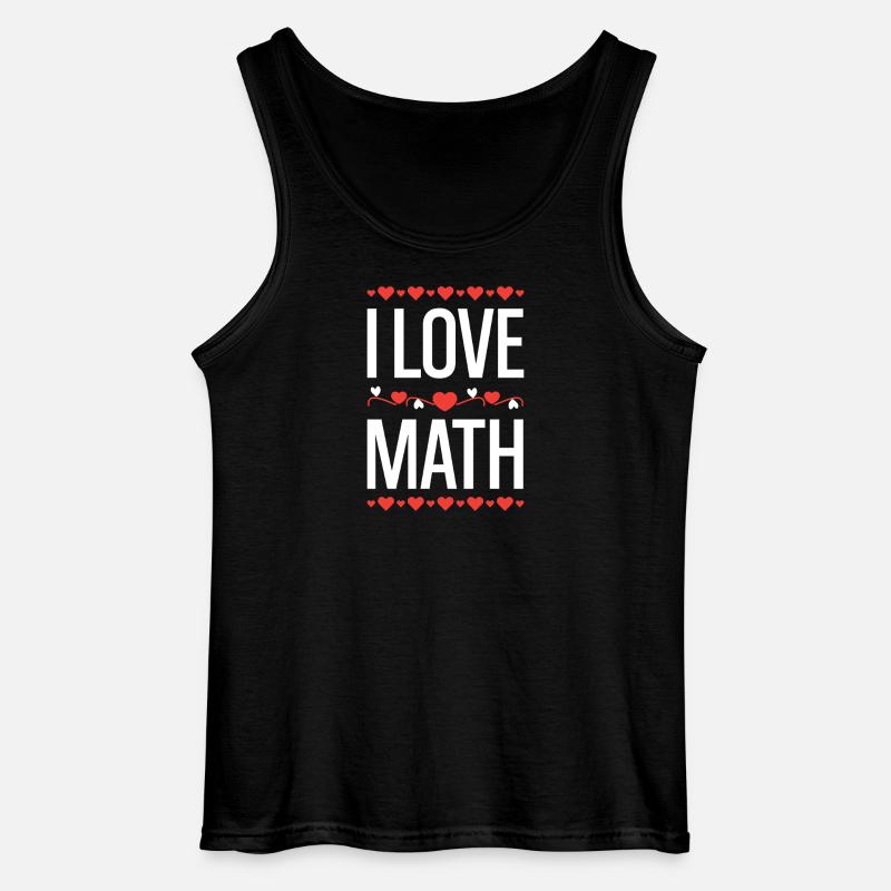 I Love Math Design - Gildan Men’s Tank Top - black