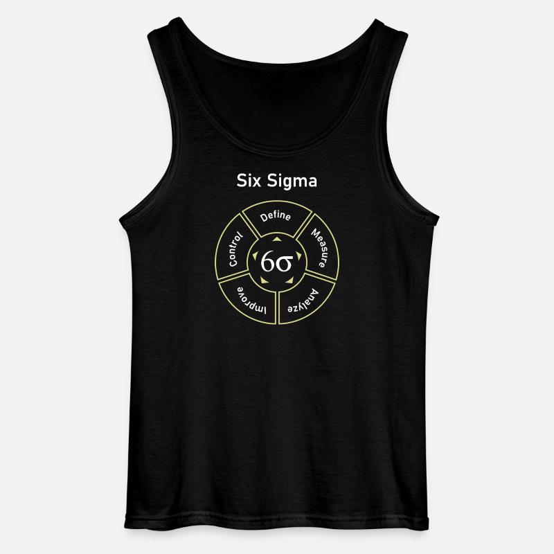 Six Sigma Process Define Measure - Gildan Men’s Tank Top - black