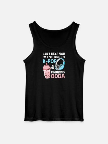 K-Pop Korea-Popmusik Bubble Tea Boba - Gildan Männer Tank Top - Schwarz