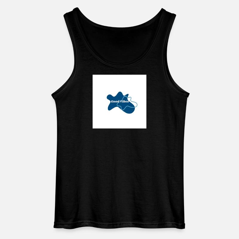 Gute Vibes Blau Logo - Gildan Männer Tank Top - Schwarz