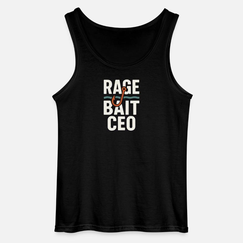 Rage Bait Hook, lustiges Meme - Gildan Männer Tank Top - Schwarz