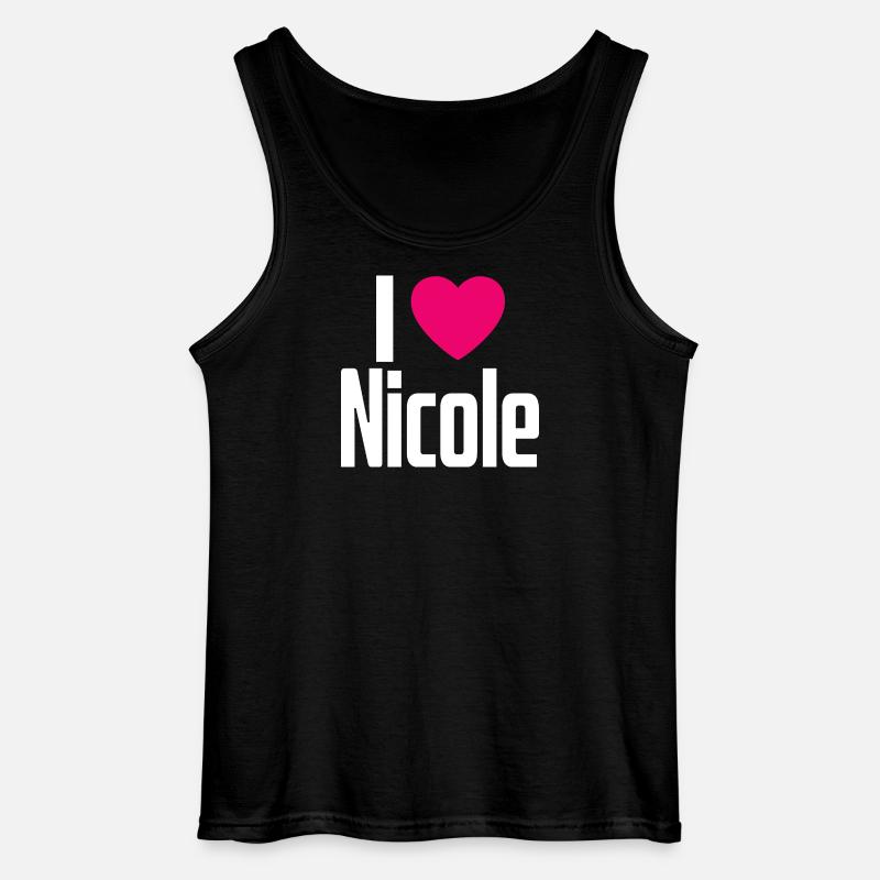 Amo Nicole Cuore Rosa Amo Nicole - Canotta da uomo Gildan - nero