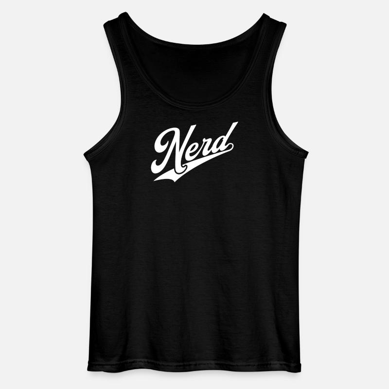 NERDY forever - NERD retro weiß - Gildan Männer Tank Top - Schwarz