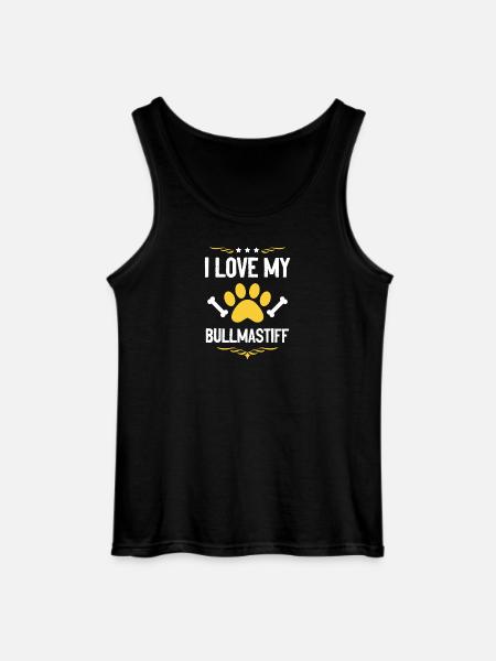 I love Bullmastiff - Gildan Men’s Tank Top - black